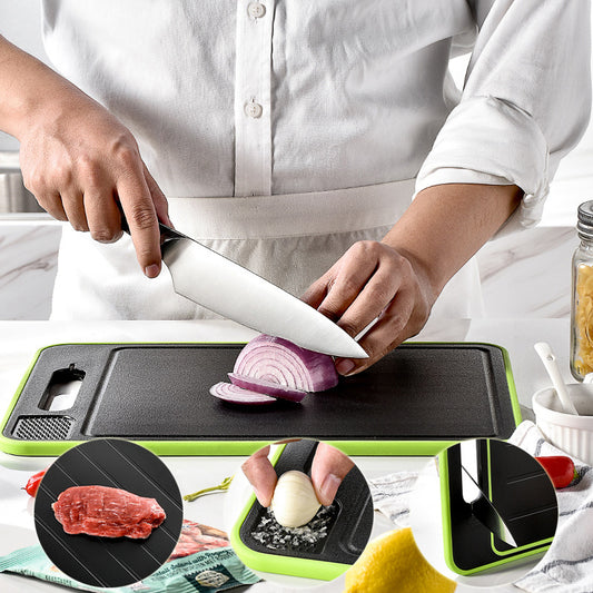 Cutting Board With Defrosting Function &amp; Knife Sharpener